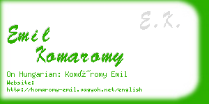 emil komaromy business card